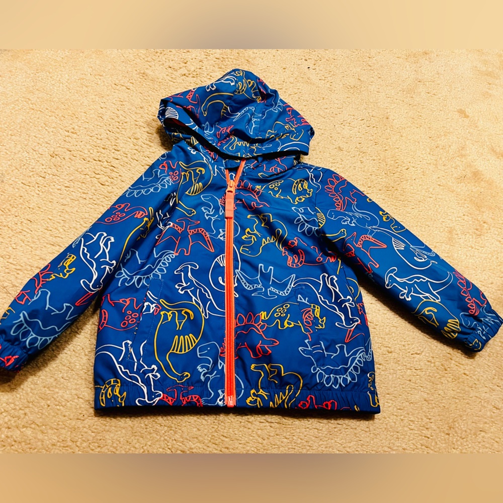 2T Cat & Jack Blue and Orange Kids' Windbreaker/Rain Coat Jacket